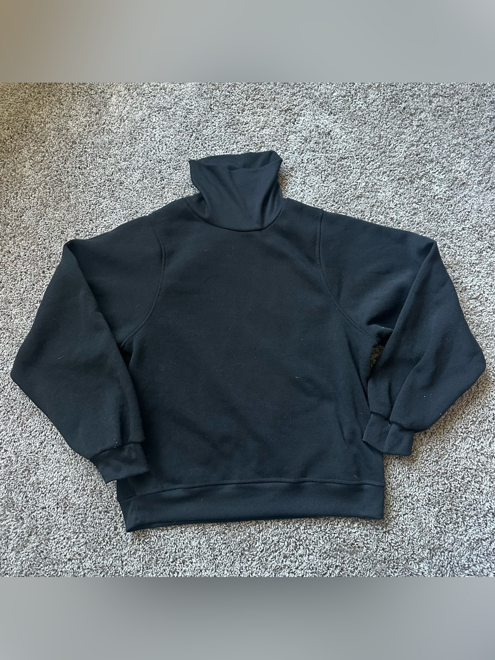 Heart & Hips Black Turtleneck Pullover Sweatshirt